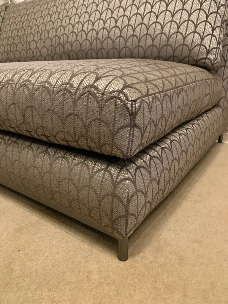 Ex Showhome Minotti Italian taupe/ mauve corer sofa settee rrp £15,500