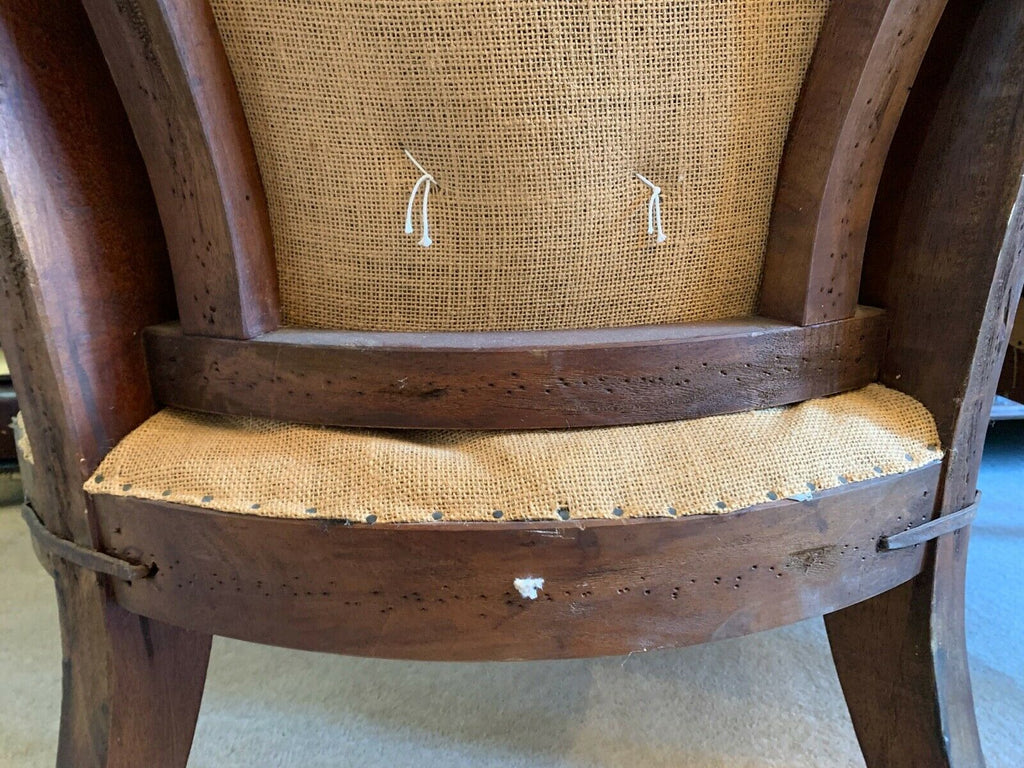 Ex showhome Artsome Coach House Deconstructed barrel wingback armchair rrp£1850.