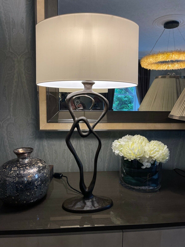 Tyson London extra large Blair Painted Brown Bronze table lamp shade RRP £1300 A