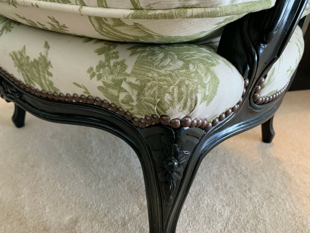 ExDisplay George Smith Signature Louis reach armchair toile fabric rrp £3100