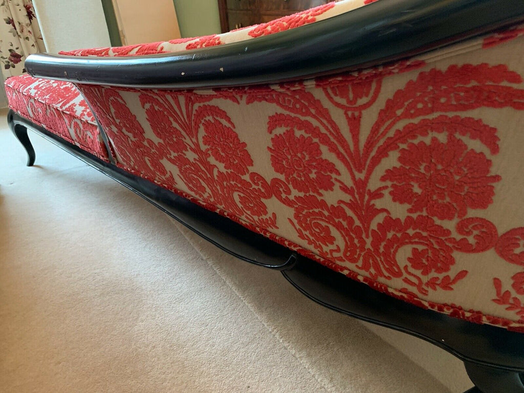 Christopher Guy extra large chaise cost £8500 new red flock damask