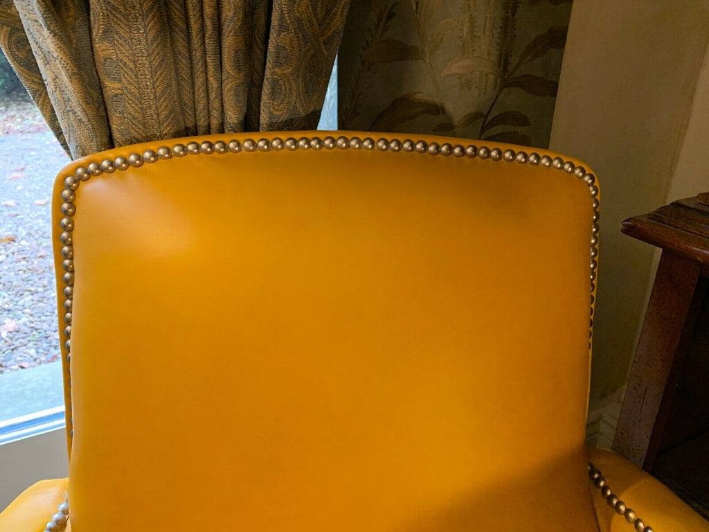 Ex Display Timothy Oulton Mustard Leather Oxford armchair rrp £3300