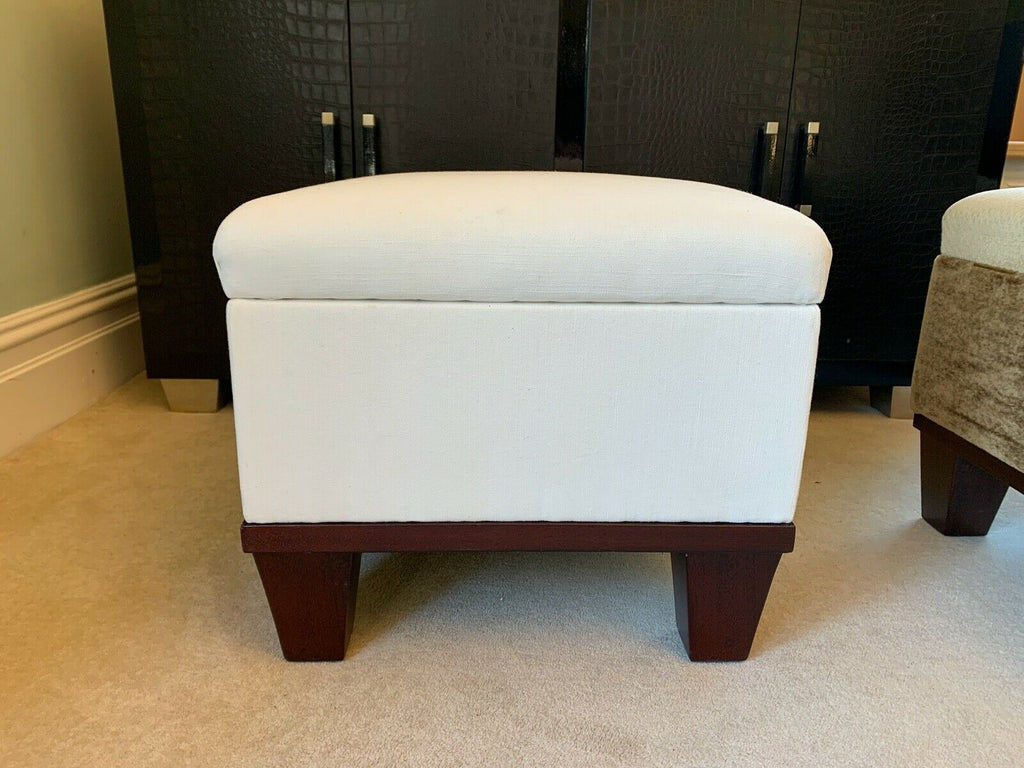 Ex Display George Smith Empire chest stool linen fabric rrp £1950