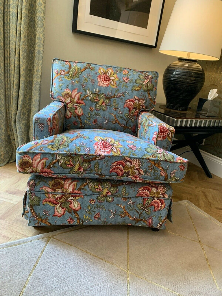 Amazing Contemporary Country House armchair in Waverly eclectic fabric
