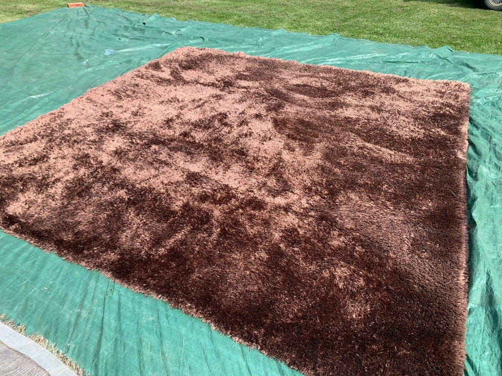 Stepevi Touch Me Heavy floor rug carpet Bronze long pile 300cm x 300cm rrp £7000