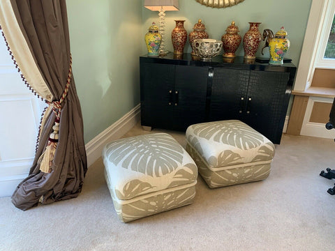 Ex Display George smith Racer ottoman footstool Raoul Exoticas fabric rrp £1850