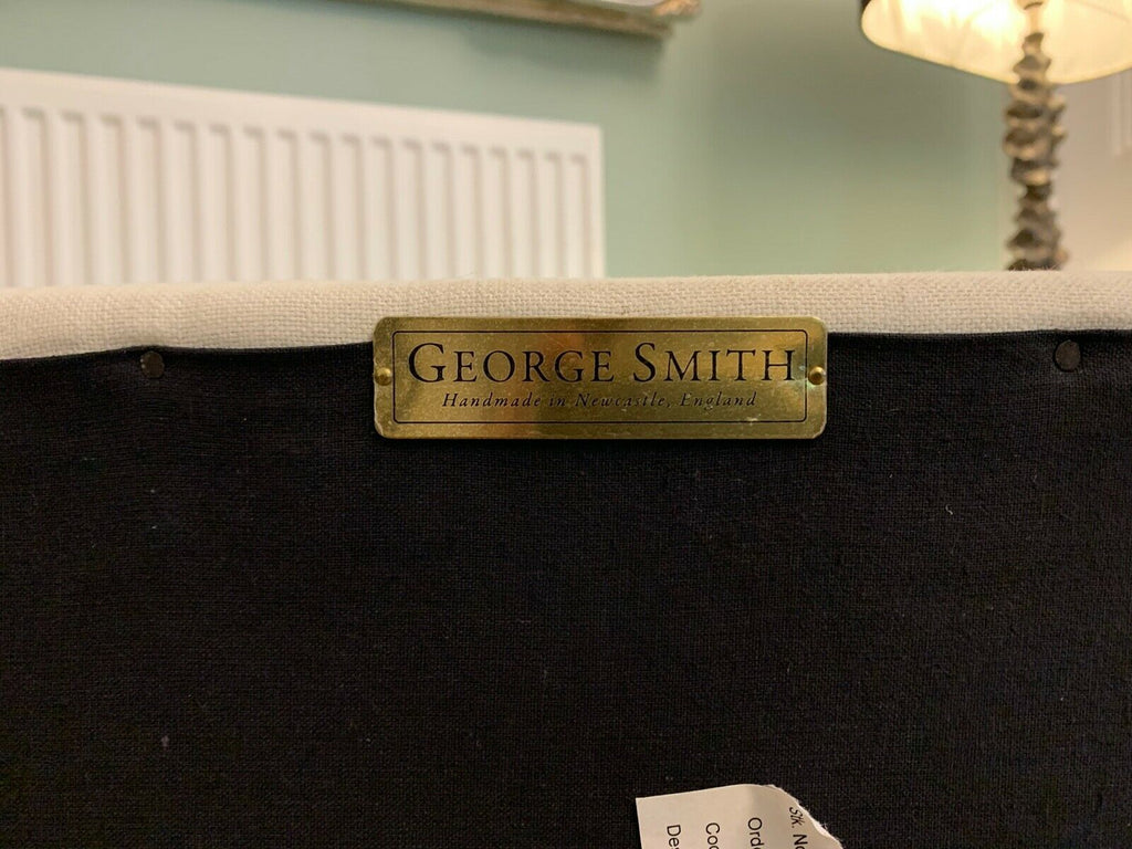 Ex Display George Smith white linen Gainsborough side chair rrp £1800