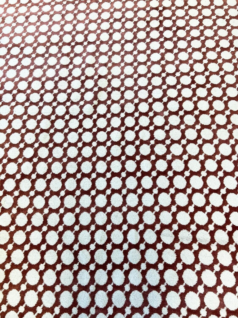 The Rug Company Nisha Crossland  Silk & Wool cream burnt orange rug, rrp £4800