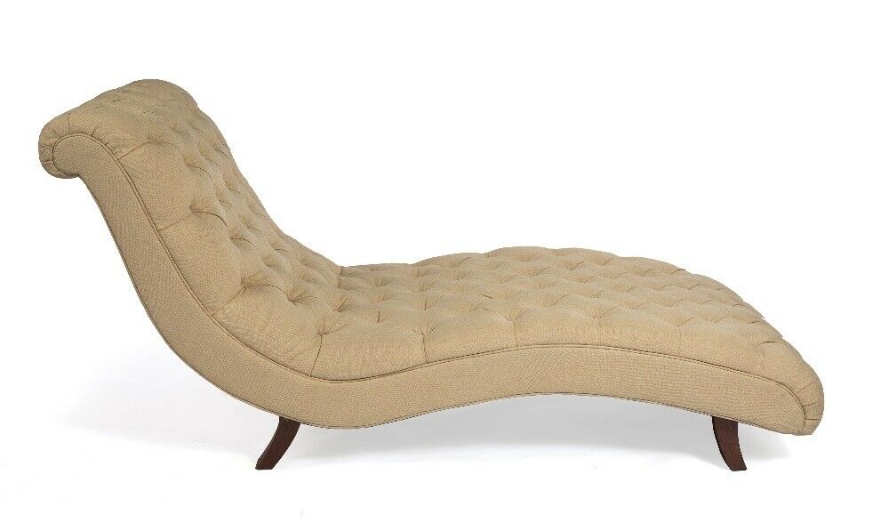 Ex Showhome George smith extra wide Brewster chaise rich beige fabric rrp £8300