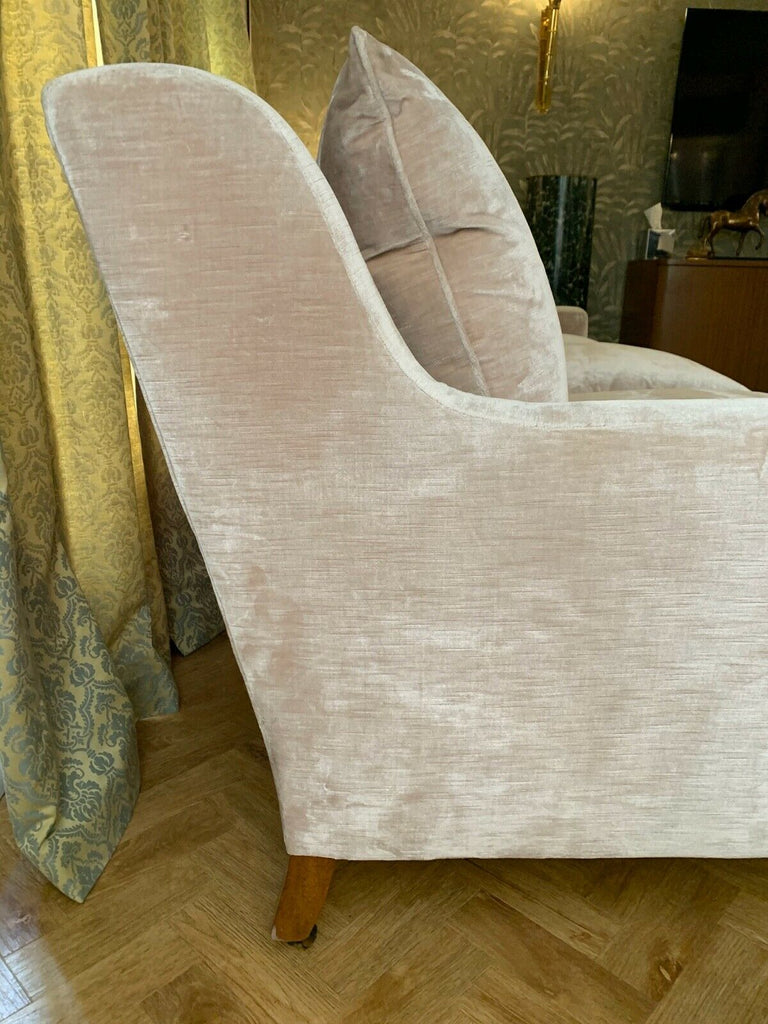 William Yeoward Christian Dusty Pink velour 3 seater sofa settee cost £9400