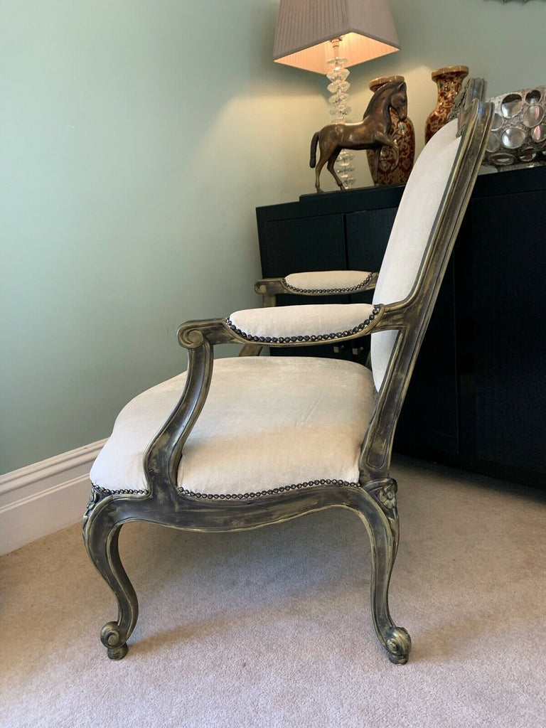 Amazing top quality Cream Mohair oversized salon armchair totally stunning piece