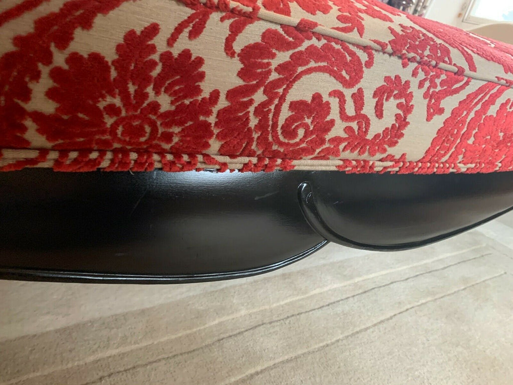 Christopher Guy extra large chaise cost £8500 new red flock damask