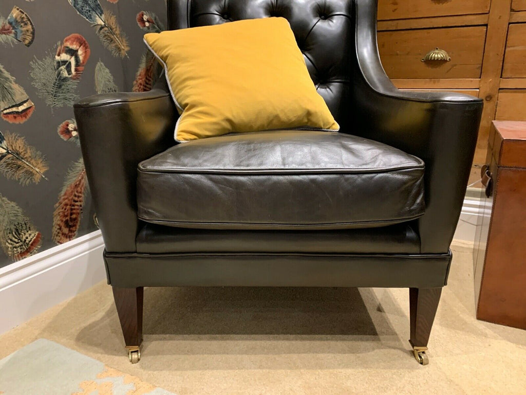 Ex Display George Smith Signature Leather Paris armchair chair rrp £5600