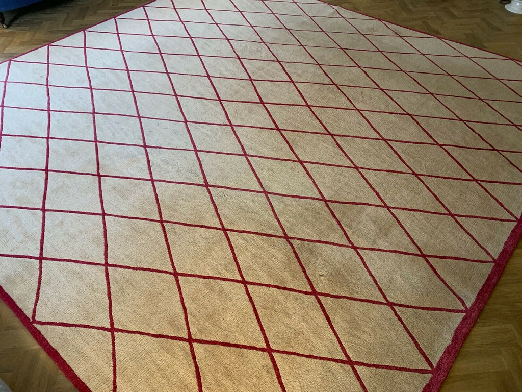 The Rug Company Cream & Red Damascus Diamond Trellis rug rrp £5950