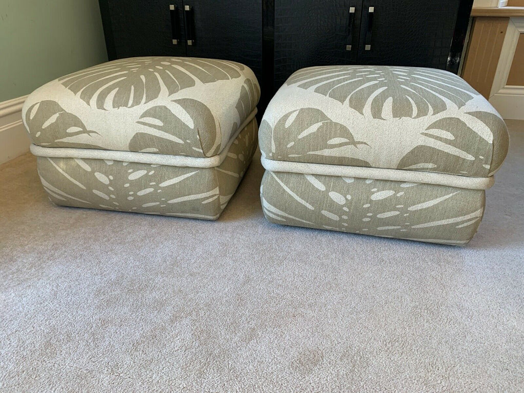 Ex Display George smith Racer ottoman footstool Raoul Exoticas fabric rrp £1850