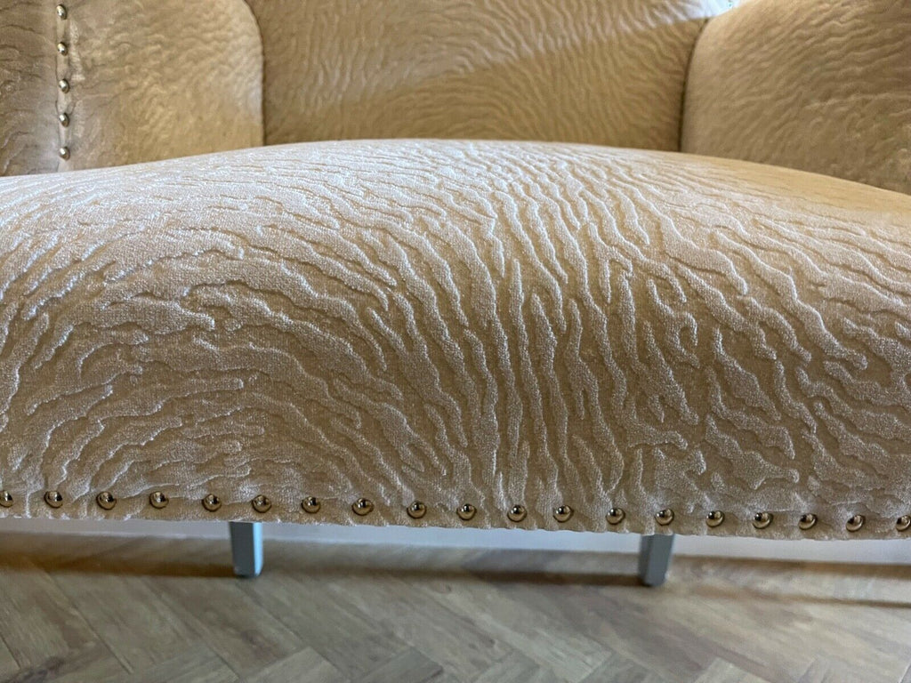 Superb interior design Ivory Velvet armchair by Baker Italy  cost £4200