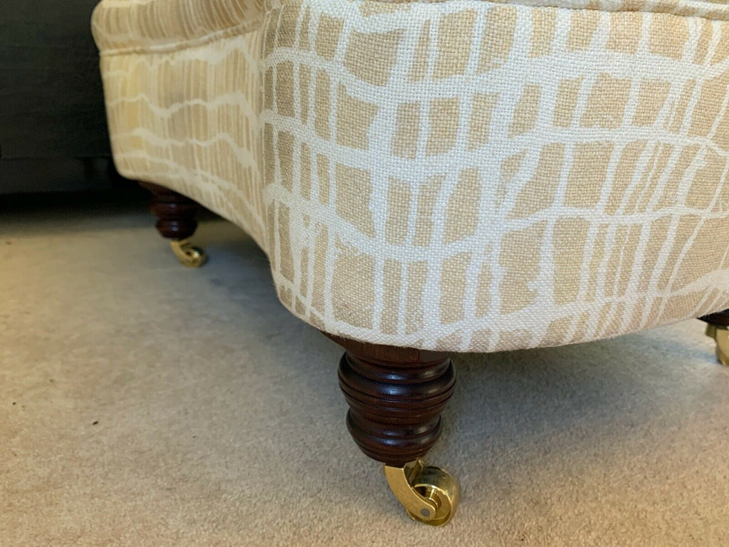 Ex display George Smith bull nose ottoman footstool superb contemporary  fabric
