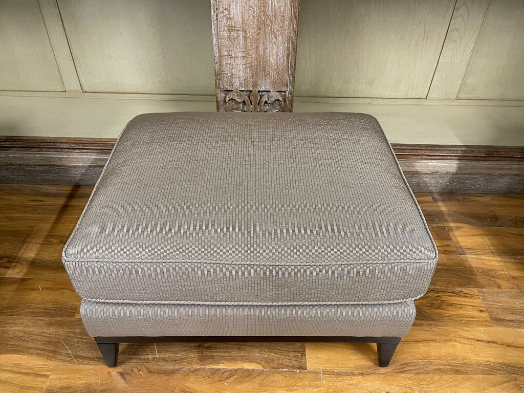 EX Showhome Bespoke sofa London, cushion topped stool rrp £1600, 2 available