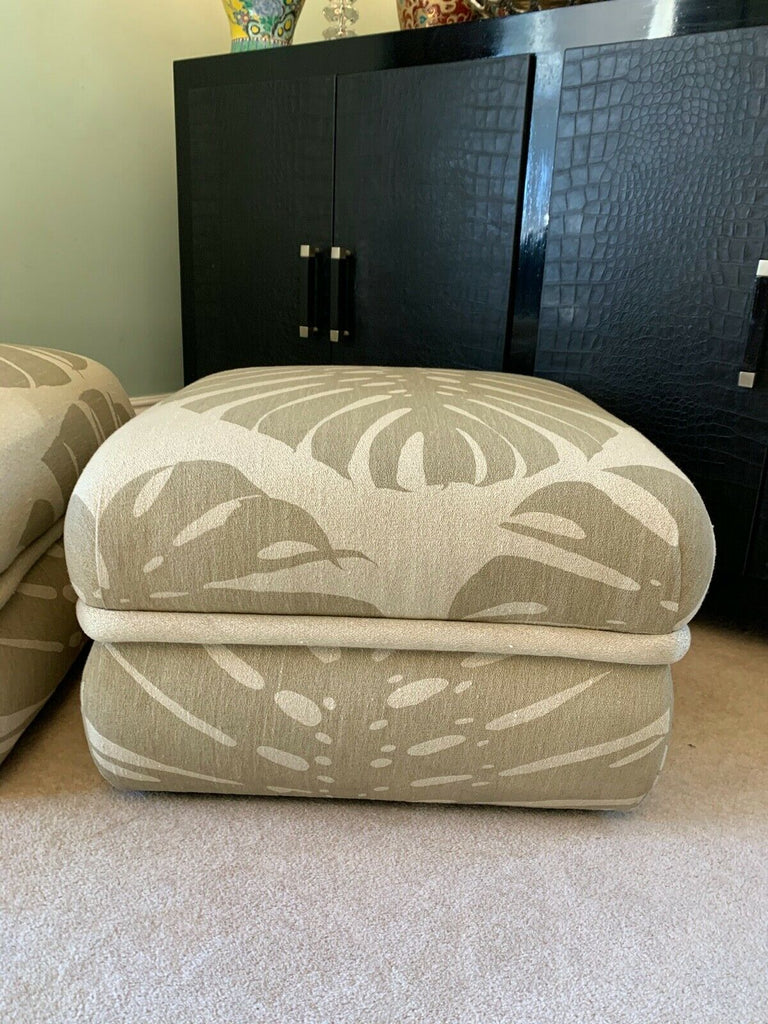 Ex Display George smith Racer ottoman footstool Raoul Exoticas fabric rrp £1850