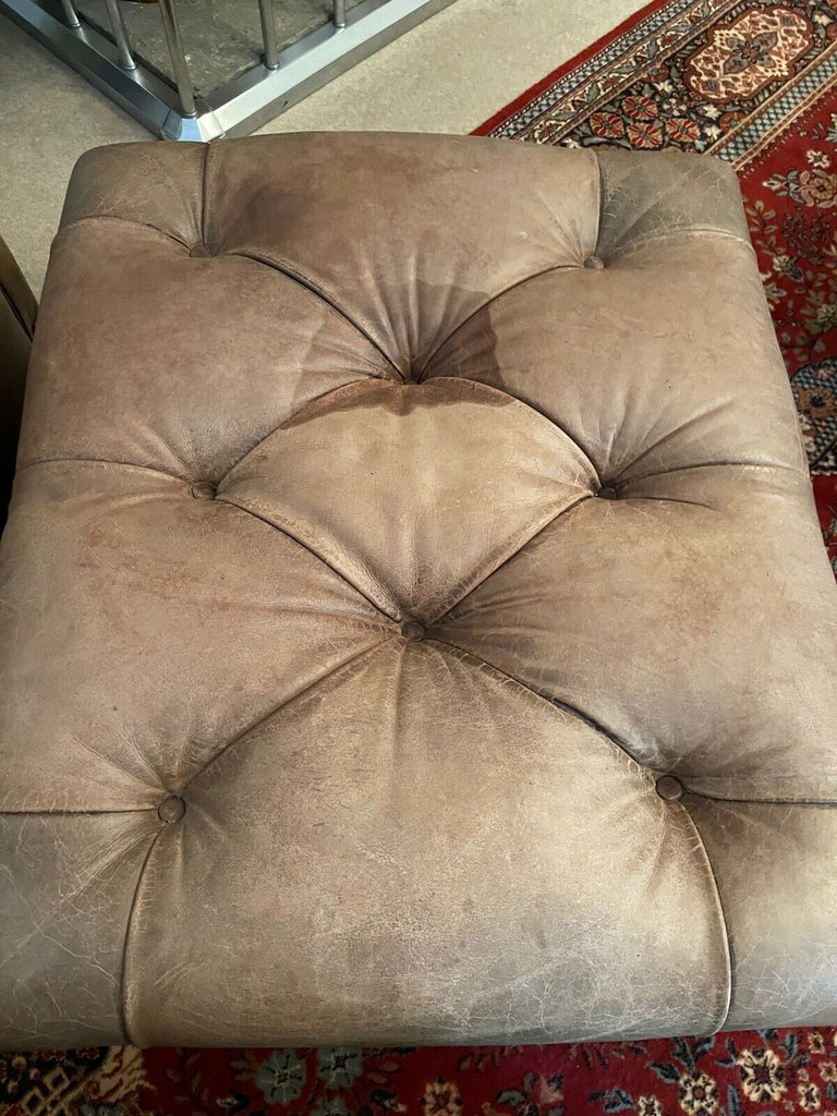 Ralph Lauren Writers Chair and stool brown leather wingback armchair rrp£18,000.