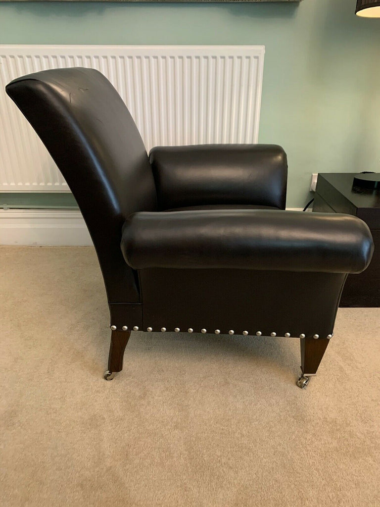 Ex Display George smith Leather Butterfly chair, brown leather rrp £5200