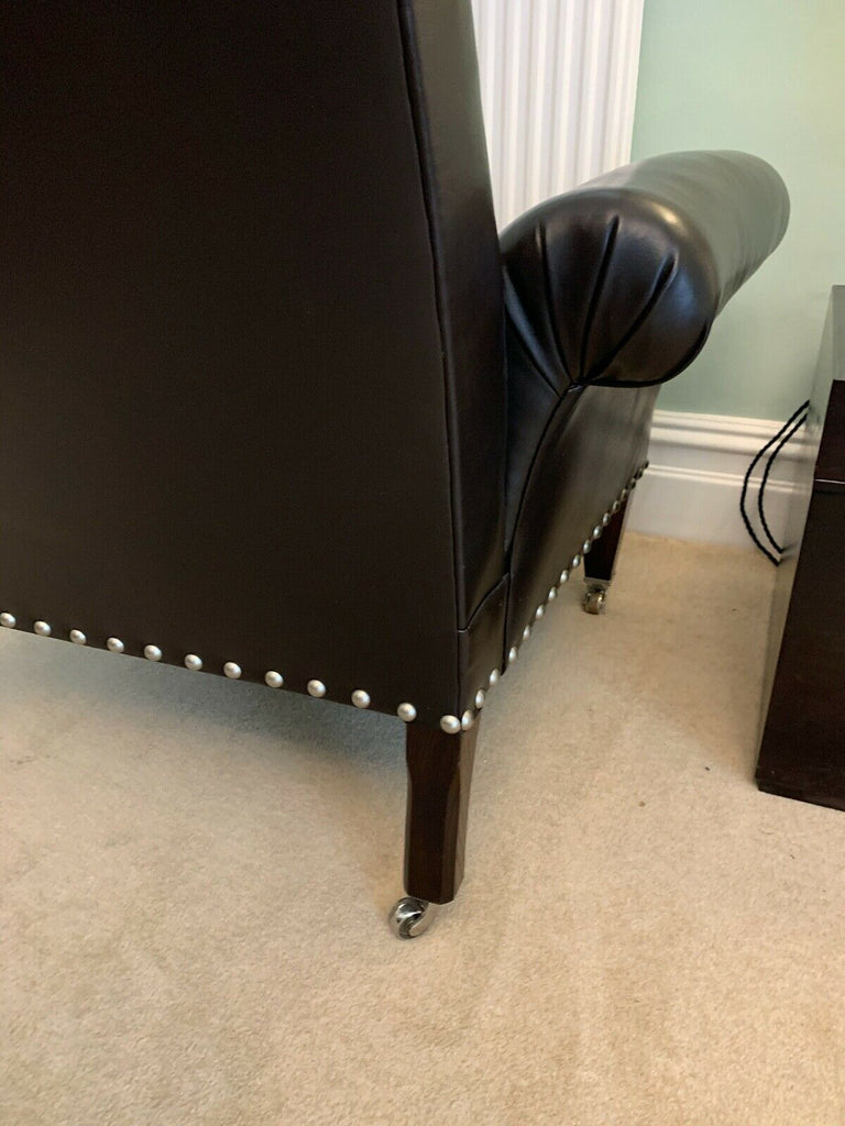 Ex Display George smith Leather Butterfly chair, brown leather rrp £5200