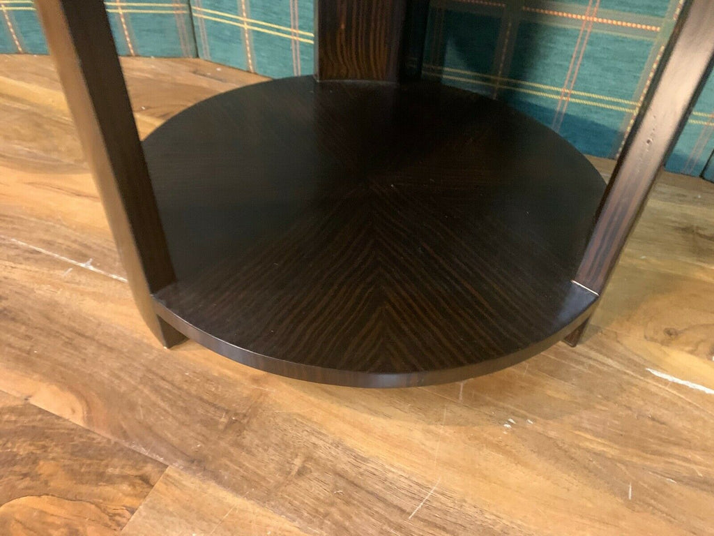 Julian Chichester Tribeca round side table with nickel detailing rrp £1450. B