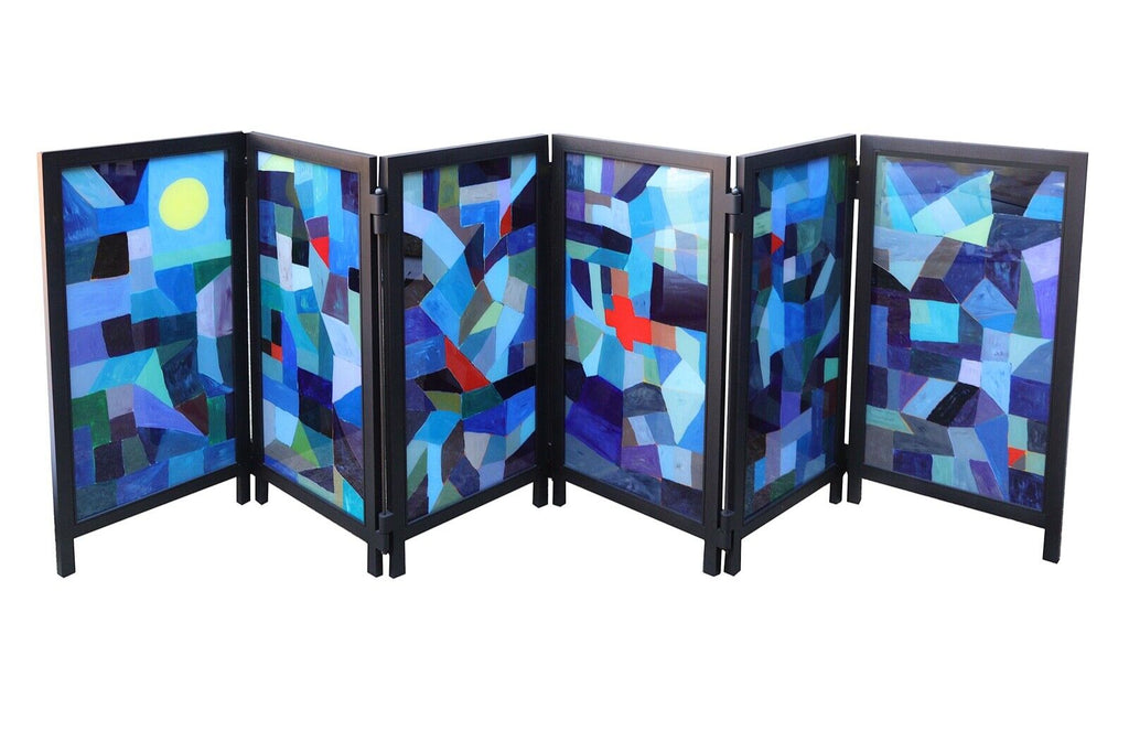 Ex Showhome Collett Zarzucki bespoke room divider rrp £8900 360cm wide 120 tall