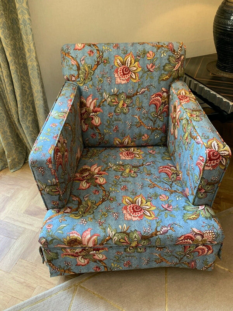 Amazing Contemporary Country House armchair in Waverly eclectic fabric