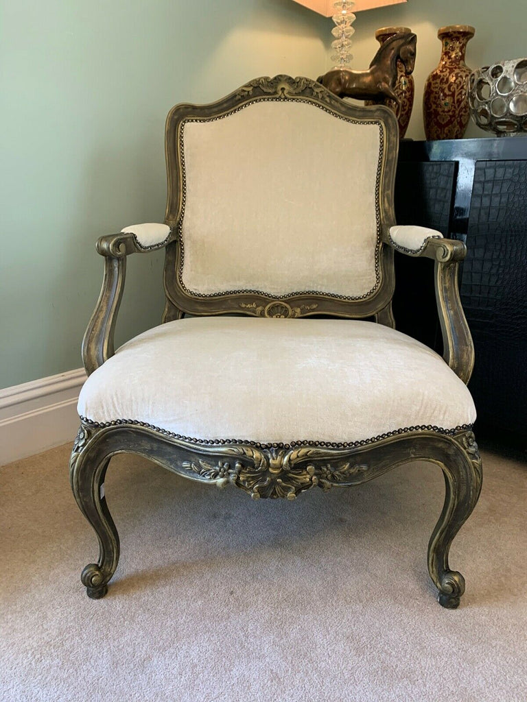 Amazing top quality Cream Mohair oversized salon armchair totally stunning piece