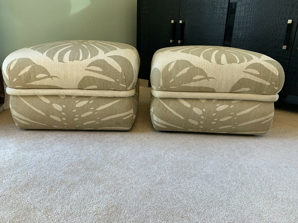 Ex Display George smith Racer ottoman footstool Raoul Exoticas fabric rrp £1850