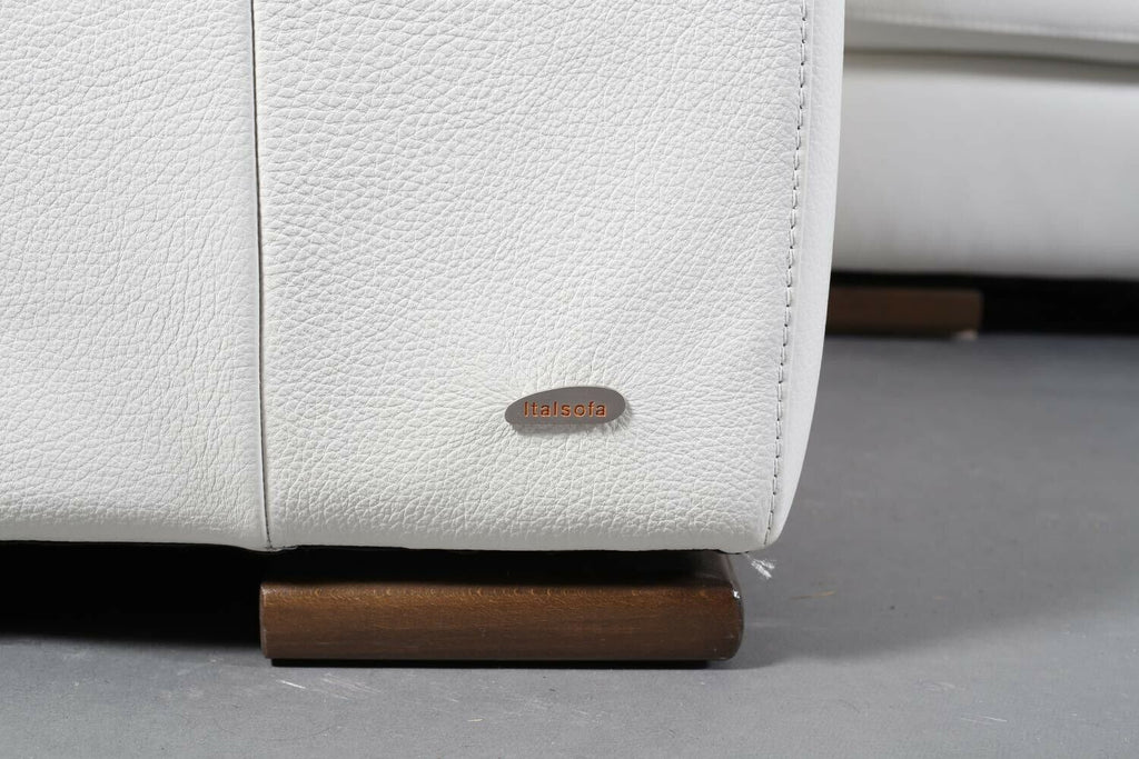 Italsofa - Natuzzi HUGE Horseshoe  u shaped white leather seven seater sofa