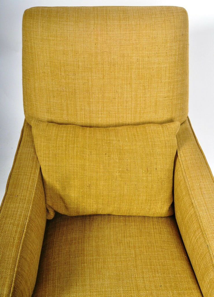 B&B Italia Apta Mustard linen armchair with Apta stool rrp £3700
