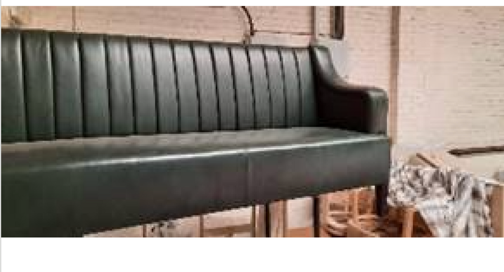 11ft Long Ex Display George smith leather Channeled Hall bench rrp £20,000