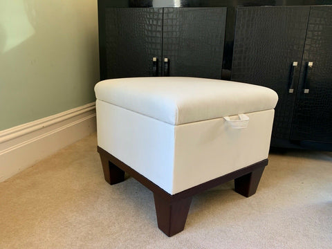 Ex Display George Smith Empire chest stool linen fabric rrp £1950