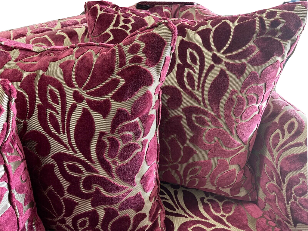 stunning Duresta Trafalgar large 3 seater sofa velvet floral fabric  rrp £6521