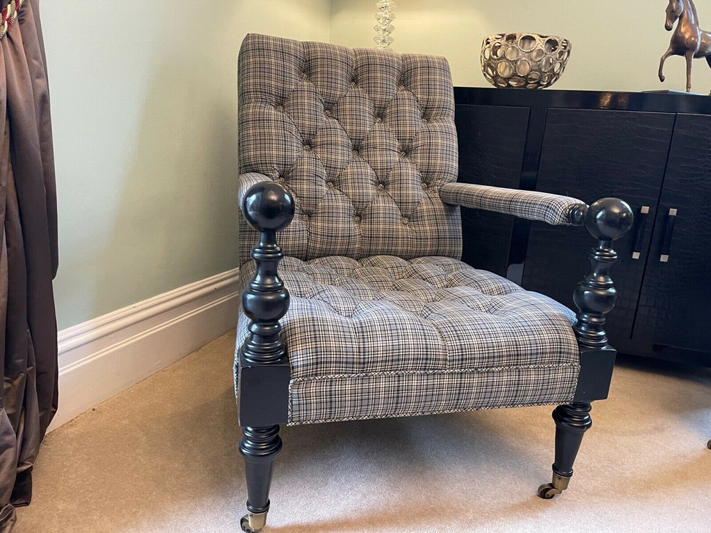 Superb Top quality Checked Nantukker library armchair, 1 available