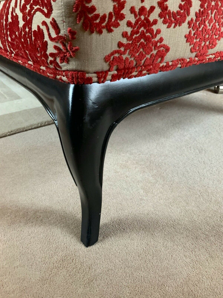 Christopher Guy extra large chaise cost £8500 new red flock damask