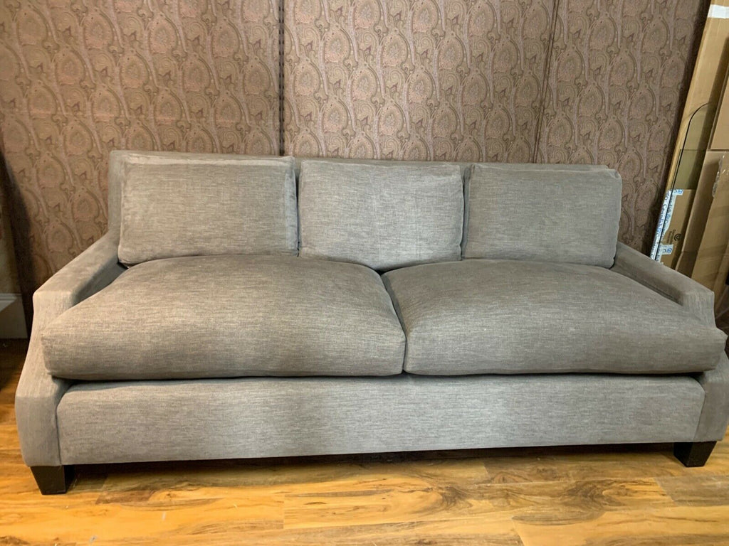 Ex Showhome Andrew Martin Pall Mall 3 seater sofa grey chenille fabric rrp £3750