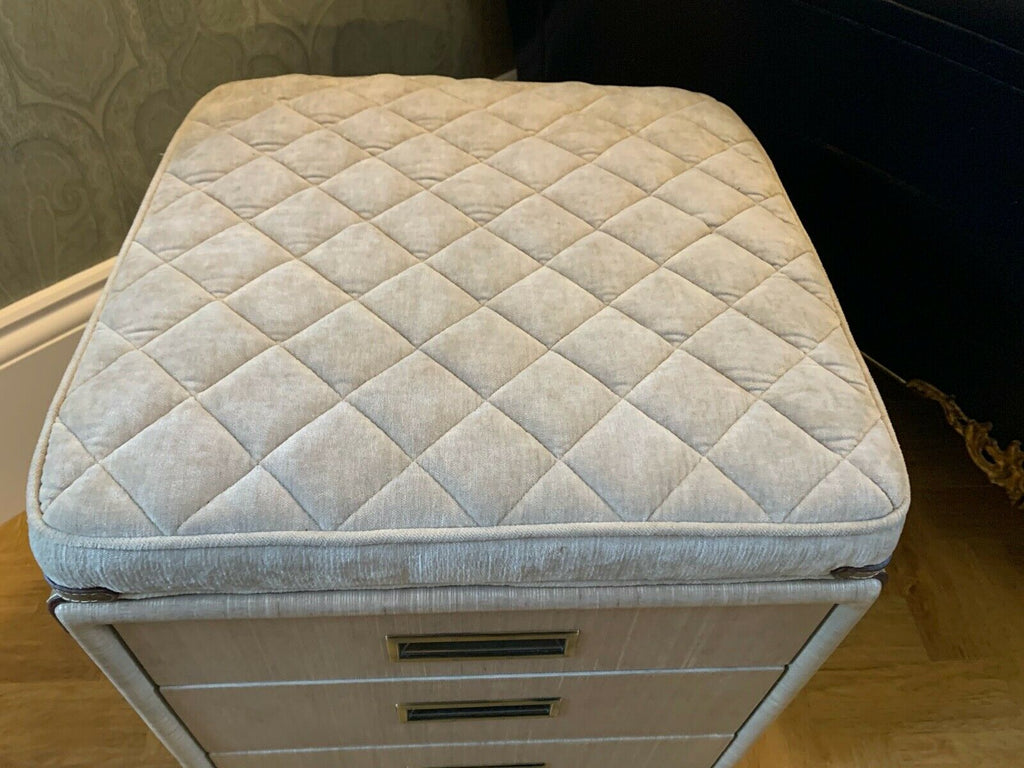 Ex showhome Starbay beige 3 drawer chest of drawers stool top & step cost £1800