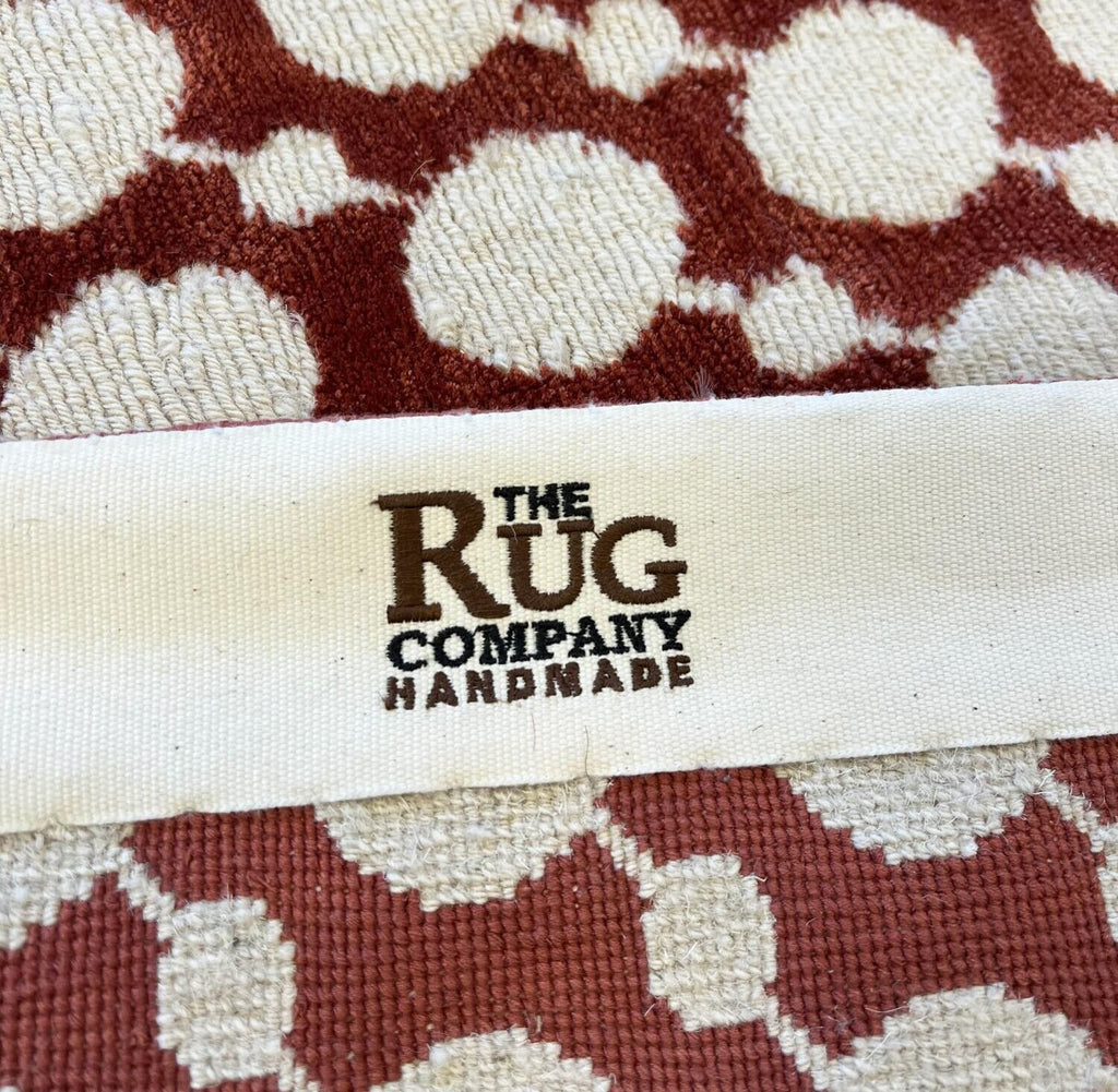 The Rug Company Nisha Crossland  Silk & Wool cream burnt orange rug, rrp £4800