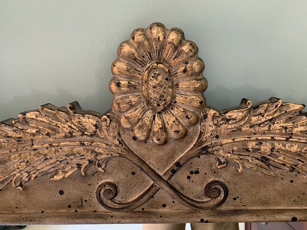Maitland Smith, French top quality oversized gilt gold wall hall mirror