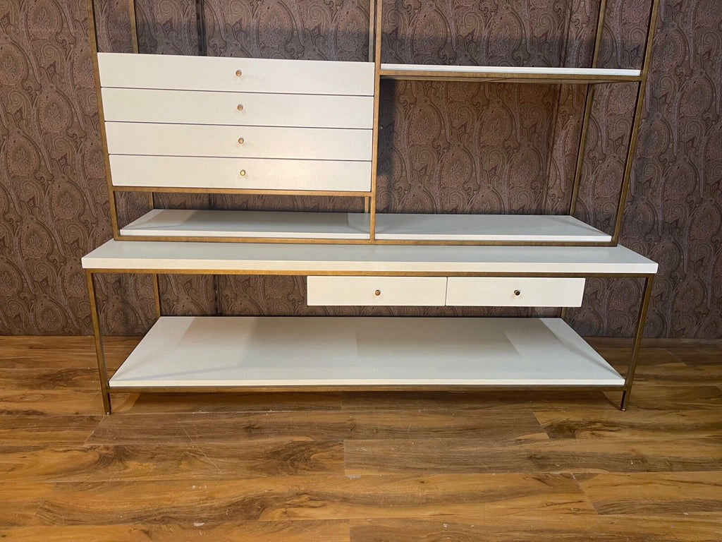 ex showhome Julian Chichester Bay Bookcase Gilt gold & velum wrapped rrp £6099