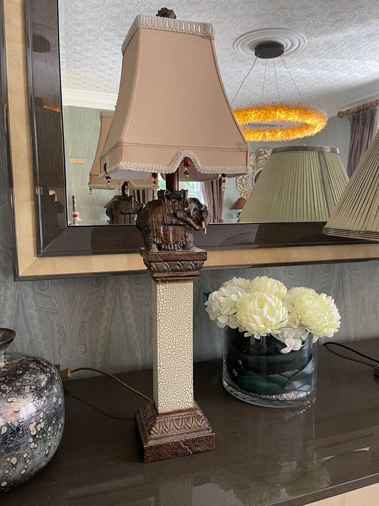 Stunning Quality Thomas Blakemore elephant pedestal table lamp lighting,