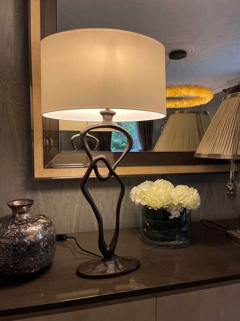 Tyson London extra large Blair Painted Brown Bronze table lamp shade RRP £1300 B
