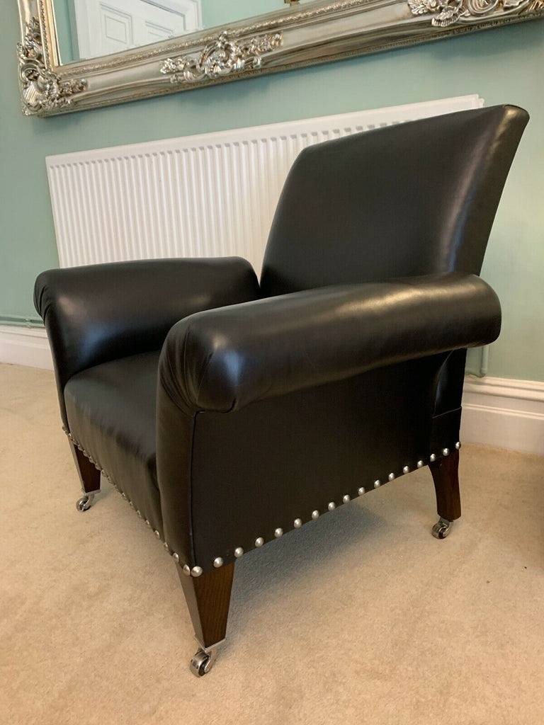 Ex Display George smith Leather Butterfly chair, brown leather rrp £5200