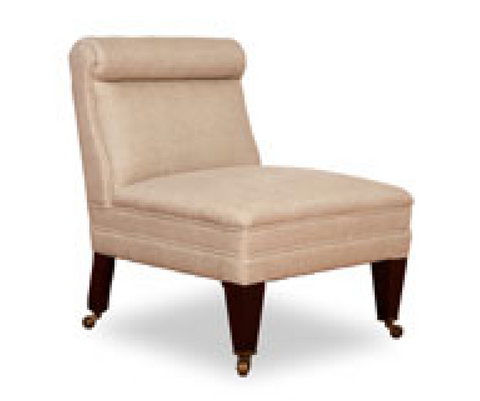 Ex Display George Penny Chair, bedroom side chair beige linen rrp £3,600