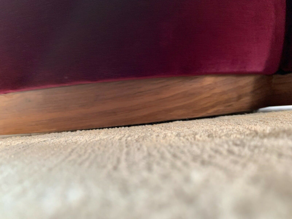 Ex Showhome David Linley Red Velvet swivel Deco Tub Chair in plum red rrp £4500