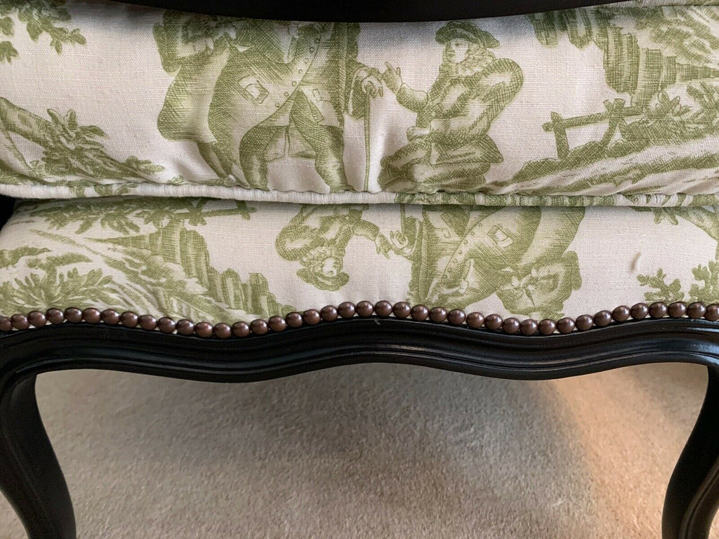 ExDisplay George Smith Signature Louis reach armchair toile fabric rrp £3100