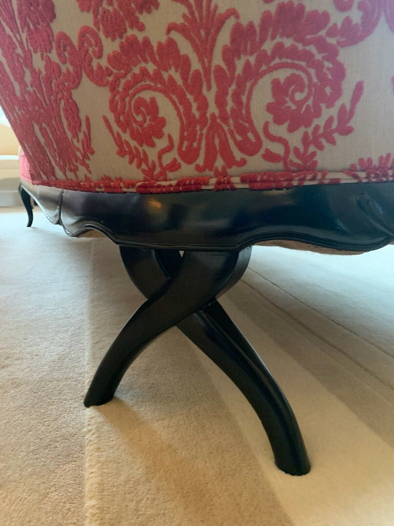 Christopher Guy extra large chaise cost £8500 new red flock damask